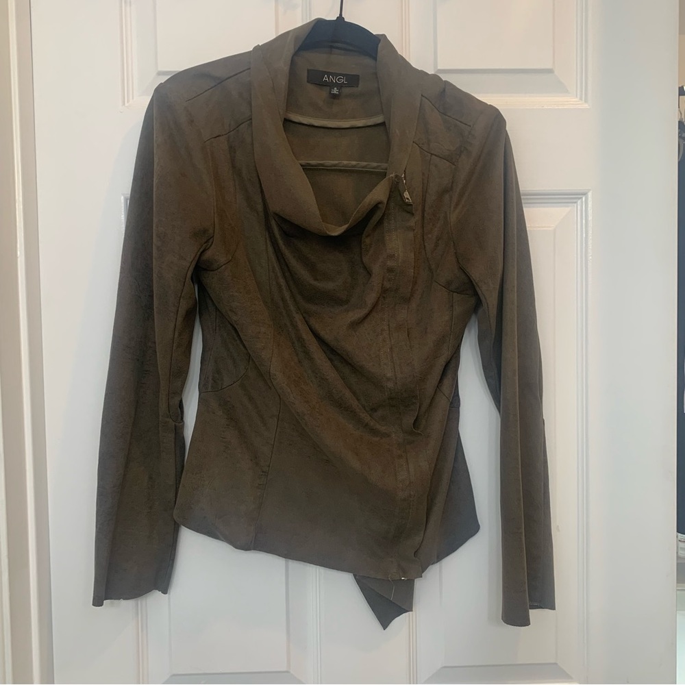ANGL Suede Moto Top